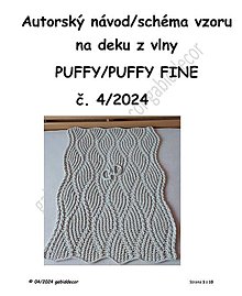 Kurzy - Autorský návod/schéma vzoru na deku z vlny PUFFY/PUFFY FINE č. 4/2024 - 16574322_