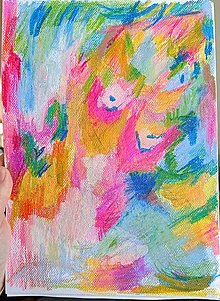 Kresby - abstraktné kvetiny pastelové - 16574053_