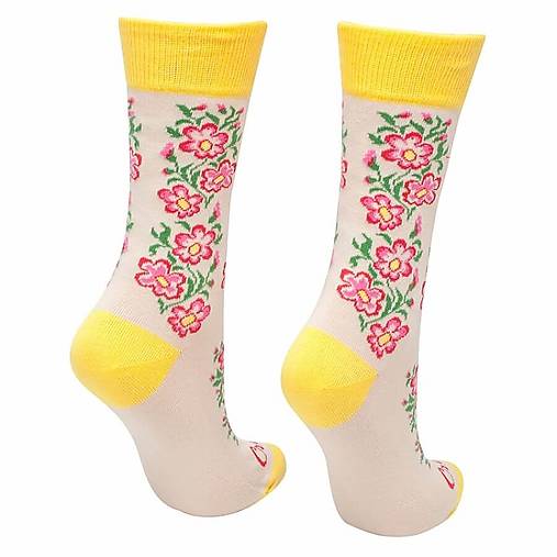 Ponožky CrazyStep Žltý kvietok