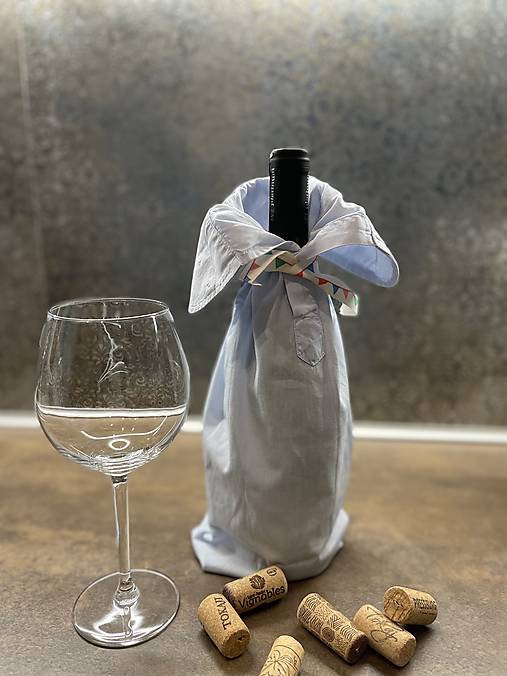 Iné doplnky - Upcyklovaný obal na fľašu - 16573723_