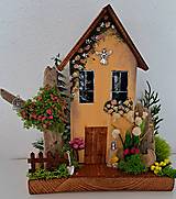 Dekorácie - Obojstranný dreveny domček - 16573365_
