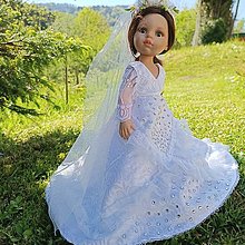 Hračky - Kamienkové svadobné šaty s pre bábiku Paola reina - 16575264_