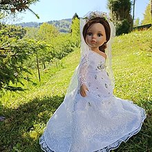 Hračky - Kamienkové svadobné šaty s pre bábiku Paola reina - 16575288_