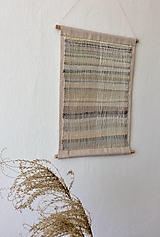 Dekorácie - ručne tkaná tapiséria - Béžová - 16575973_