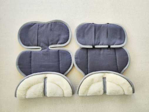 Detský textil - VLNIENKA podložka do autosedačky vajíčko  0+ / 0-13kg 100% Merino Top Super wash Natural 100% ľan - 16576749_