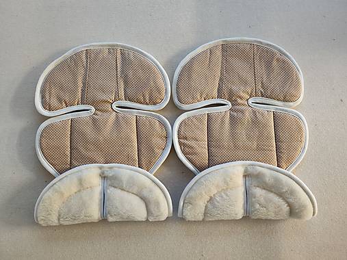 Detský textil - VLNIENKA podložka do autosedačky vajíčko dvojčiatka Cybex Aton 5 100% Merino Top Super wash Natural Bodka Beige - 16576808_