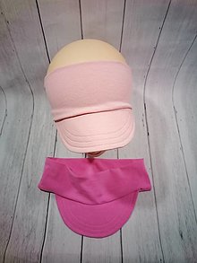 Čiapky, čelenky, klobúky - čelenka so šiltom (ružová) - 16576735_