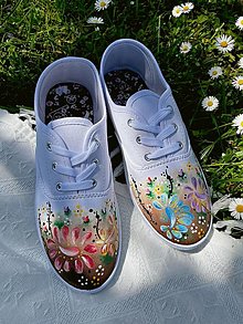 Ponožky, pančuchy, obuv - ♥ Ručne maľované tenisky ♥ - 16575102_