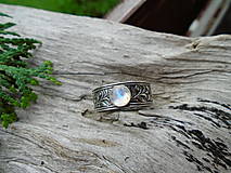 Prstene - Strieborny prsteň Ag 925 Mesačný kameň - 16575305_