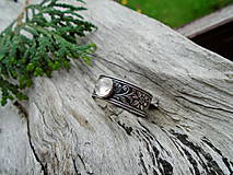 Prstene - Strieborny prsteň Ag 925 Mesačný kameň - 16575306_