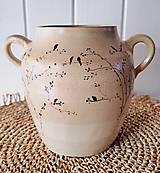 Dekorácie - Keramická váza - birds - 16576124_