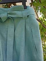Nohavice - Ľanové nohavice - 16576077_