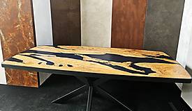 Nábytok - Jedálenský stôl z kmeňa olivovníka - 16576760_