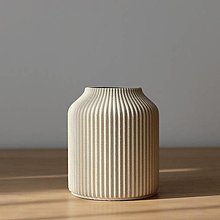 Dekorácie - Váza z recyklovaného plastu z oceánov (2 veľkosti) (Výška 10cm, šírka 8,5cm) - 16576179_
