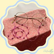 Iné šperky - Retiazka na okuliare 'cute flower' (Ružová) - 16575776_
