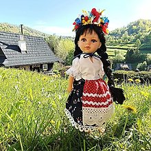 Hračky - Krojové oblečenie s čelenkou pre bábiku Paola reina 32 cm - 16578410_