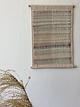 Dekorácie - ručne tkaná tapiséria - Béžová - 16576925_