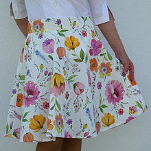 Sukne - Sukienka Maľované kvety - 16577680_