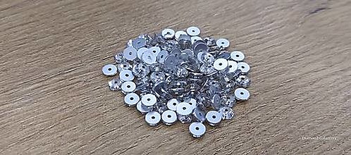 Galantéria - Ozdobné kamienky našívacie - Crystal - 5 mm - Sklo - 100 kusov - 16578314_