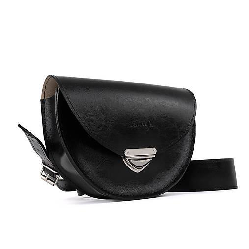 Kabelky - Kožená kabelka Daphne (čierna) - 16577664_