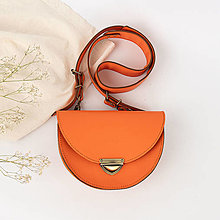 Kabelky - Kožená kabelka Daphne (oranžová) - 16577650_