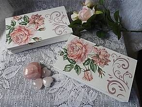 Úložné priestory & Organizácia - Krabička dárková, svadobná romantická vintage roses - 16578641_