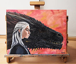Obrazy - Daenerys & Drogon - 16578221_