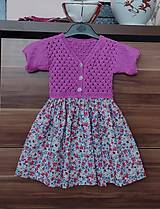 Detské oblečenie - Ručne pletené šaty pre malé slečny - 16577403_