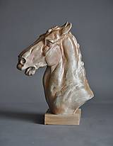 Sochy - Dynamická busta koňa - 16577553_
