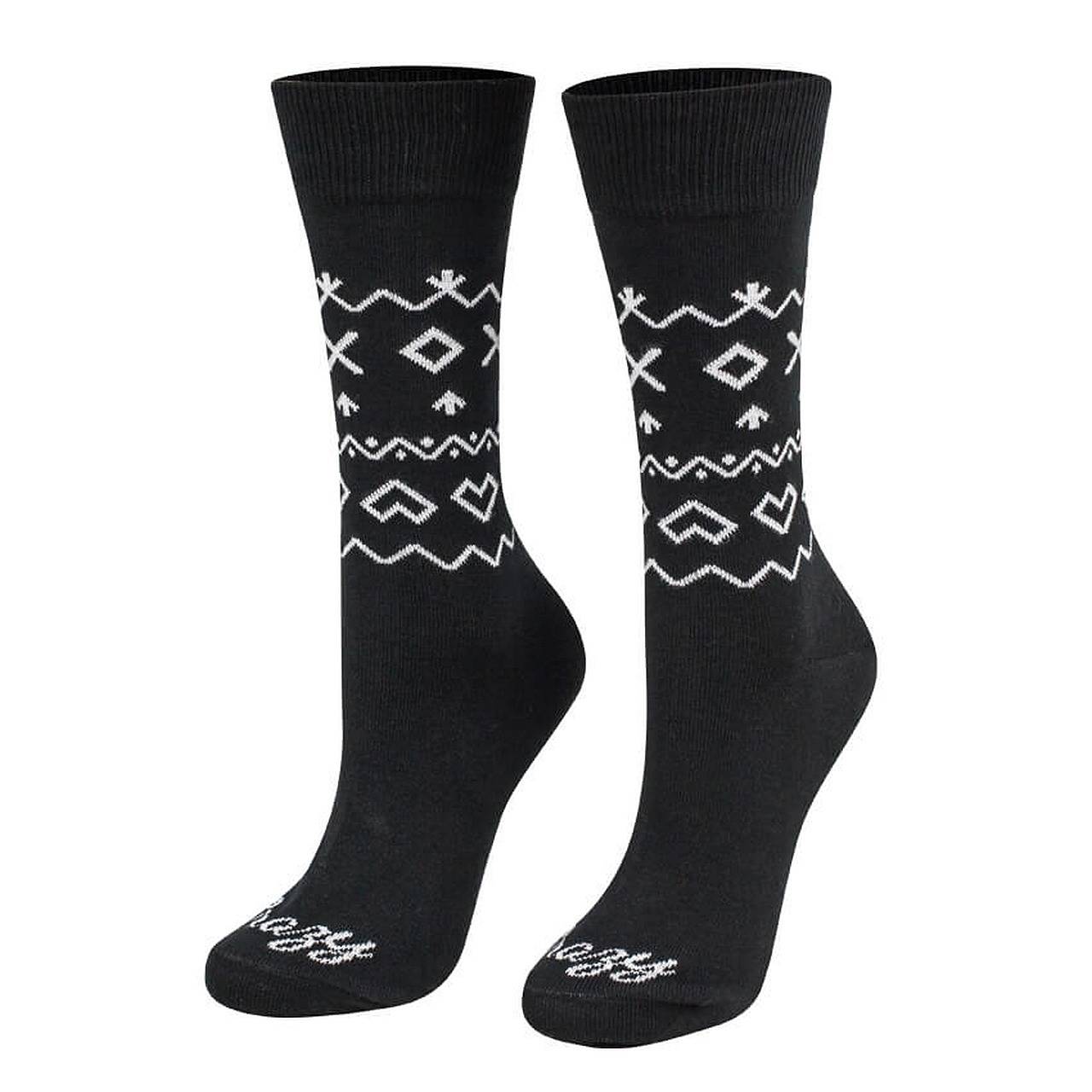 Ponožky CrazyStep Čičmany čierne