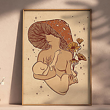 Grafika - Print - Dojčiaca žena - 16577289_