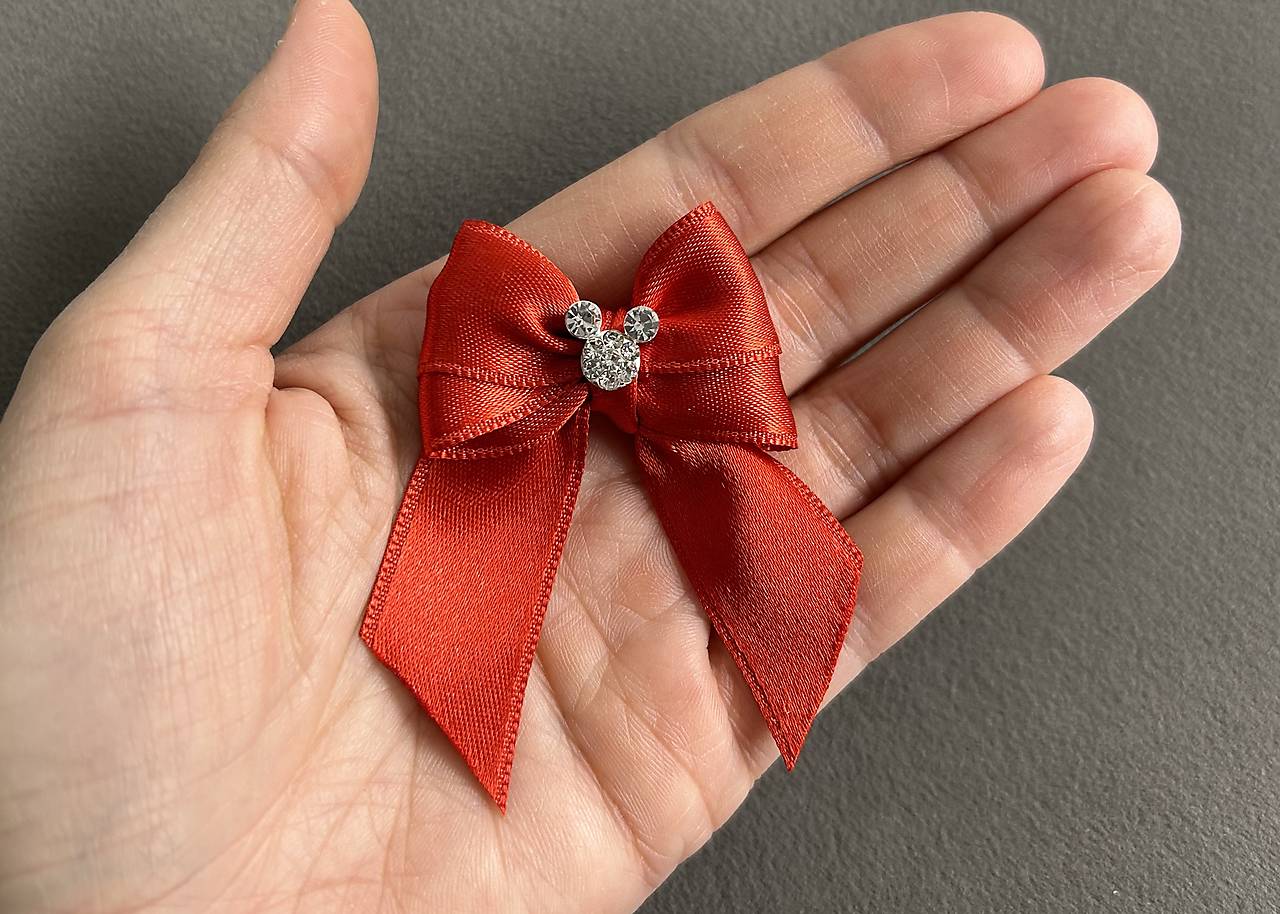 Mašlička proti urieknutiu na kočík/vajíčko s myškou so zirkónmi