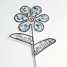 Dekorácie - kvet pre pani učiteľku (Modrá) - 16578994_