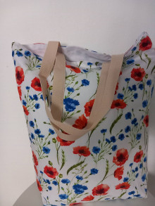 Nákupné tašky - Taška kvety podšitá - 16580183_