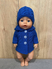 Hračky - Svetrík pre bábiku BABY BORN 43 cm - modrý - 16579982_