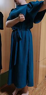 Šaty - Šaty - MUŠELÍN - Modré - 16580821_