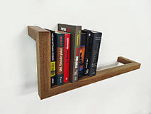 Nábytok - Minimalistická polica na knihy z dubového dreva - 16579655_