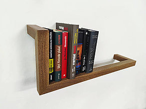Nábytok - Minimalistická polica na knihy z dubového dreva - 16579655_