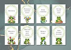 Papiernictvo - Rozkošné míľnikové kartičky s motívom žabky - dievča - 16580766_