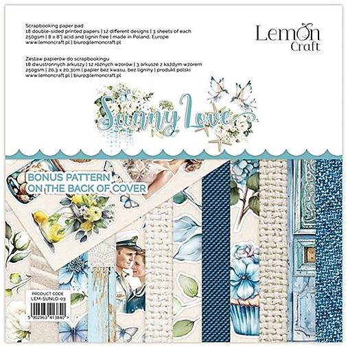 Papier - Scrapbook papier Lemoncraft Sunny Love 8x8 - 16582233_