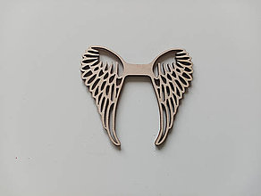 Polotovary - Macrame / Drevené anjelské krídla 7 cm x 5 cm - 16582127_