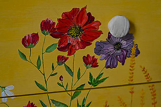 Nábytok - Komoda lúčne kvety - 16582457_