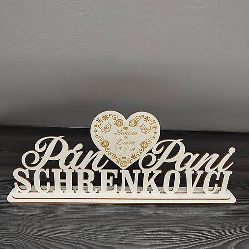 Dekorácie - Nápis na svadobný stôl - folk - 16583590_