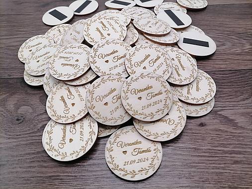 Magnetky - Svadobná magnetka pre hostí - 16583209_