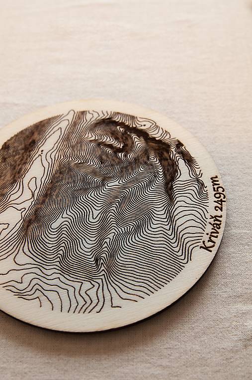 Dekorácie - Podpivníky s mapovým motívom slovenskych hôr - 16583653_