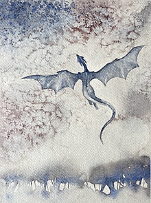 Obrazy - Akvarel “Rok draka” - 16583489_