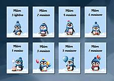 Papiernictvo - Míľnikové kartičky - Cesta malého tučniačika (pre chlapčeka) - 16584277_