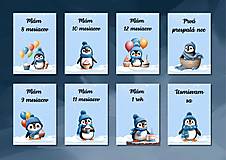 Papiernictvo - Míľnikové kartičky - Cesta malého tučniačika (pre chlapčeka) - 16584278_