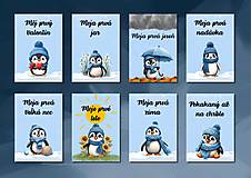 Papiernictvo - Míľnikové kartičky - Cesta malého tučniačika (pre chlapčeka) - 16584284_