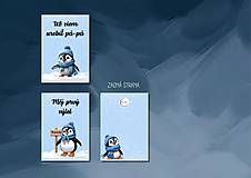 Papiernictvo - Míľnikové kartičky - Cesta malého tučniačika (pre chlapčeka) - 16584285_